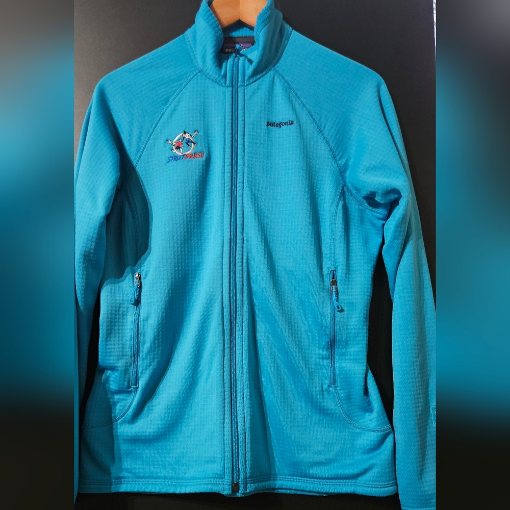 Patagonia Polartec Power Dry Jacket Women’s L Blue Full Zip Athletic Street